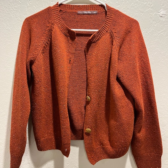 The Veil Orange Cardigan Size M - Picture 1 of 13